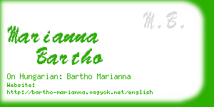 marianna bartho business card